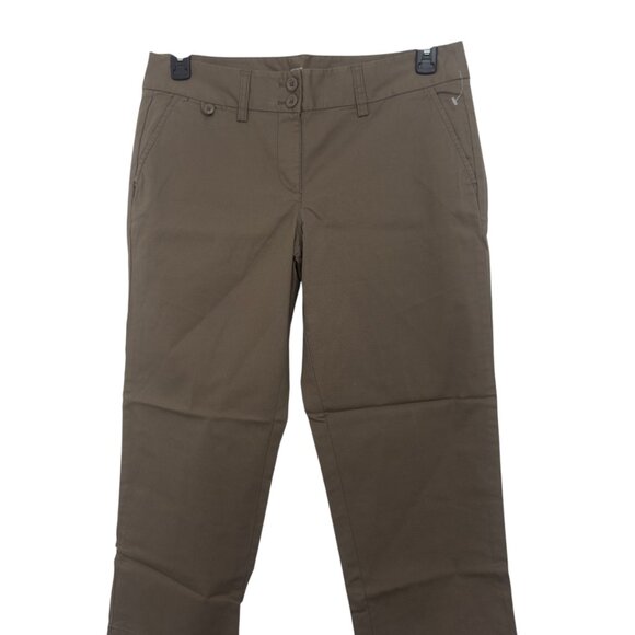 Ann Taylor Loft Womens Sz 8 Original Dark Olive Career Capri Pants Straight Leg - Picture 10 of 10